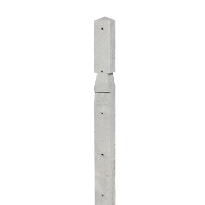 Poteau béton angle 10 x 10cm grillage 1.20ml en 1.70ml Gris