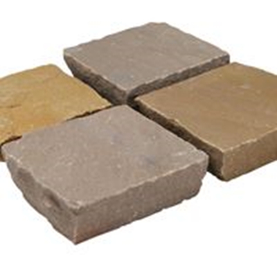 Pavé pierre naturelle Kandla ép. 30-50mm 14 x 14cm caisse 17.05m² Multicolor
