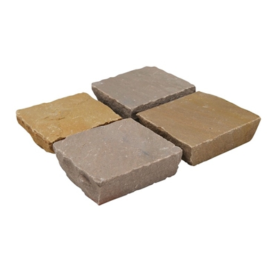 Pavé pierre naturelle Kandla ép. 50-70mm 14 x 20cm caisse 11.94m² Multicolor