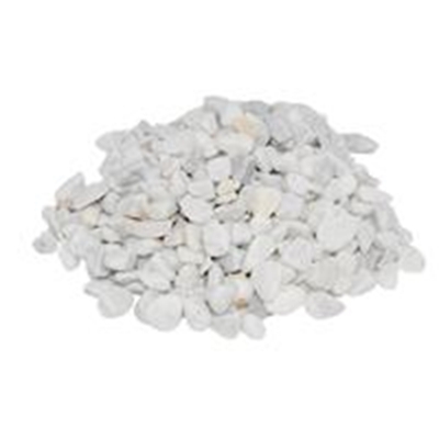 Gravier décoratif roulé Carrara Livorno Rondo 15-25mm sac 25kg Blanc