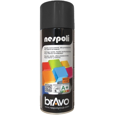 Aérosol peinture acrylique int. ext. Noir Brillant Ral 9005 bombe 400ml