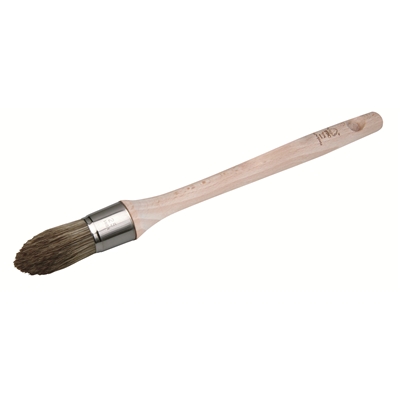 Brosse à réchampir spécial vernis&lasure N°2 virole inox manche bois