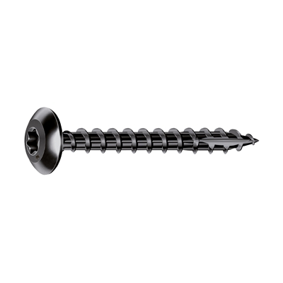 Vis de penture tête cylind. acier Noir Rocket TX30 D. 7 x 60mm boîte de 100