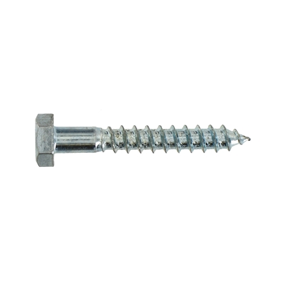 Tirefonds tête 6 pans acier zingué F.P D. 10 x 100mm boîte de 25