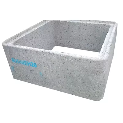 Rehausse beton emboitement 40 x 40cm ht.20cm RH40H20 Legouez