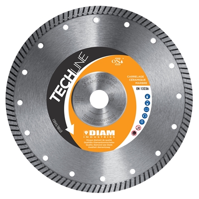 Disque diamant Techline FC80 D. 125mm al. 23.23mm coupe à sec carrelage-céramique