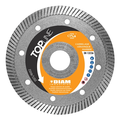 Disque diamant Topline FC88 D. 125mm al. 23.23mm coupe à sec carrelage-céramique