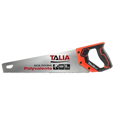 Scie égoïne polyvalente coupe bois 400mm poignée bi-matière