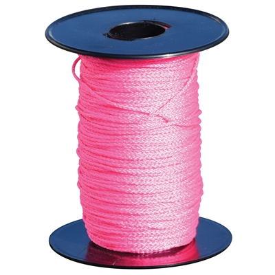 Cordeau polypro tressé fluo rose 100m fil 1.5mm