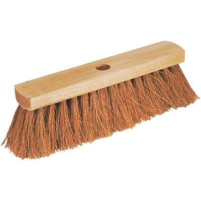 Balai ménage monture bois fibres coco 29cm sans manche ni douille R.360401