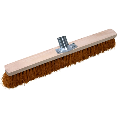 Balai ménage monture bois fibres coco 60cm sans manche douille métal R.360302