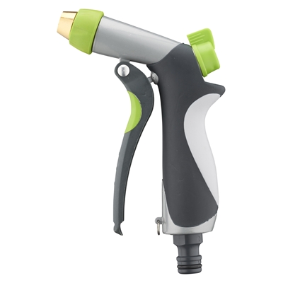 Pistolet d'arrosage plastique lance jet réglable métal-soft grip Aroz raccord automatique