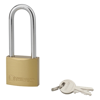 Cadenas laiton 40mm Type 1 anse acier demi haute 2 clés