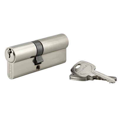 Cylindre de serrure sûreté 5G 35 x 45mm nickelé 3 clés