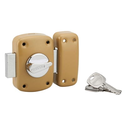 Verrou surete mirage bouton cyl. goup. 45mm bronze 3 cles R.313010 FTH