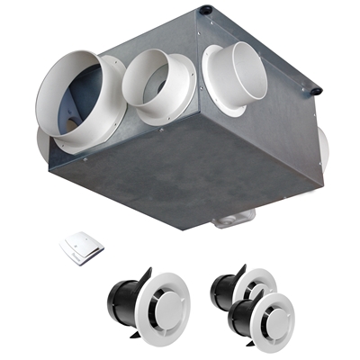 Vmc simple flux autoréglable 90-225m3/h Maison'Air Compact Hygrocomut NF