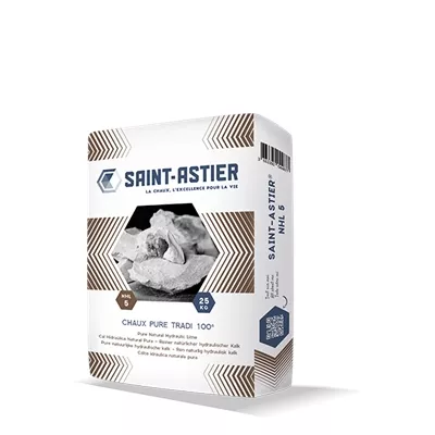 Chaux pure Tradi 100 NHL 5 sac 25kg St Astier