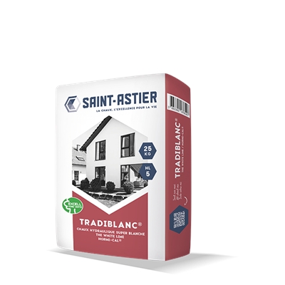 Liant chaux Blanche Tradiblanc HL 5 25 kg St Astier