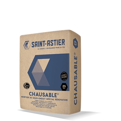 Mortier de sous couche à la chaux Blanche Chausable sac 25kg