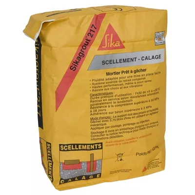 Mortier de scellement & calage Sikagrout 217 sac 25kg Gris