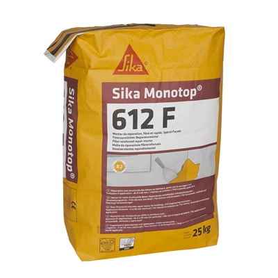 Mortier réparation rapide fibré Sika Monotop 612F sac 25kg Gris