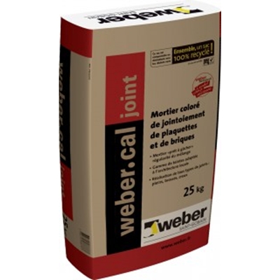 Mortier de jointoiement p/ brique Webercal Joint sac 25kg Ton Pierre 120016