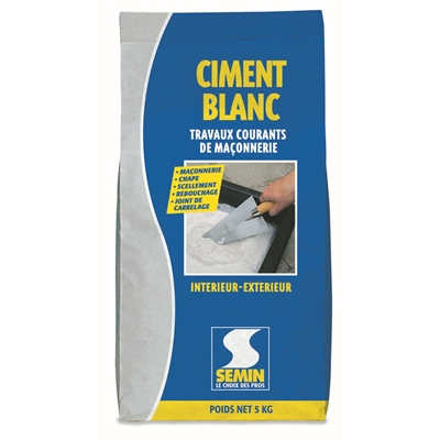 Ciment Blanc sac 5kg Semin