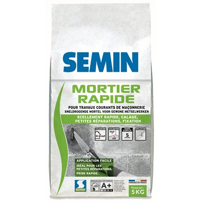 Mortier rapide sac 5kg Semin