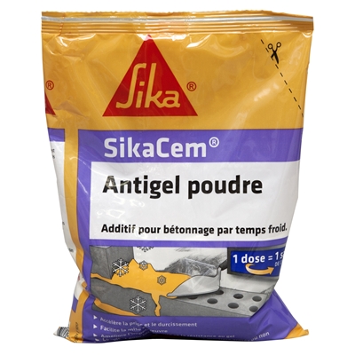 Additif p/ bétonnage p/ temps froid Sikacem Antigel Poudre (Friolite) sac 700gr