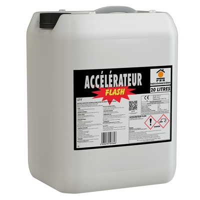 Adjuvant liquide de prise p/ enduit-mortier-béton PRB Accélerateur Flash bidon 20L