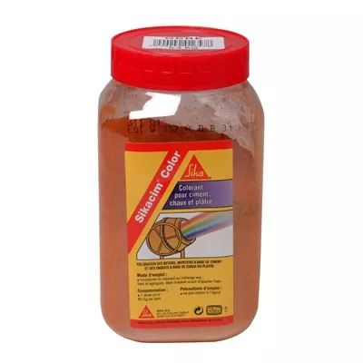 Colorant p/ ciment chaux plâtre Sikacem Color dose 400gr (p/ 35kg ciment) Ocre