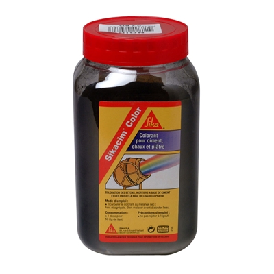 Colorant p/ ciment chaux plâtre Sikacem Color dose 700gr (p/ 35kg ciment) Noir