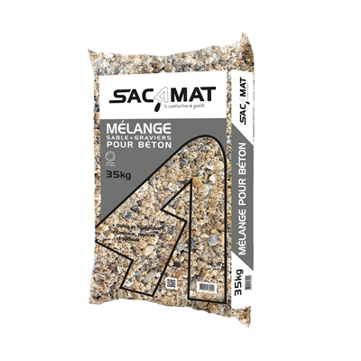 Mélange p/ béton 0/12,5 sac 35kg