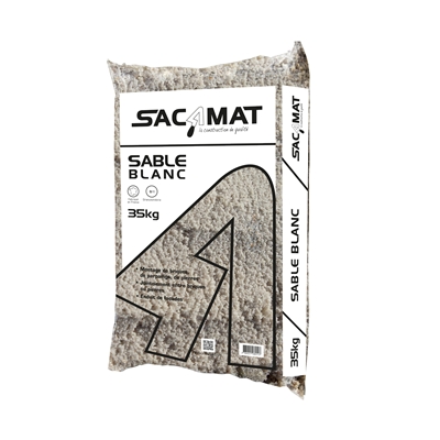 Sable 0/1 siliceux Blanc sac 35kg