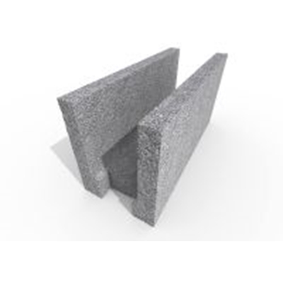 Parpaing rectifié à joint mince U chaînage horizontal Elibloc ép. 200mm 20 x 50cm B40 NF