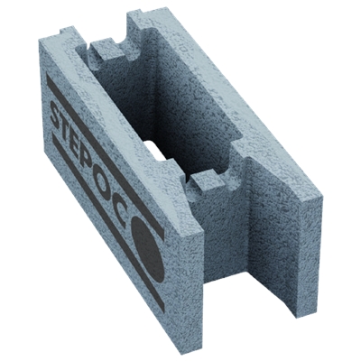 Parpaing à bancher Stepoc ép. 150mm 20 x 50cm (65L de béton/m²)