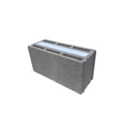 Parpaing à joint mince isolant Bloc Confort R1 ép. 200mm 20 x 50cm B60 R=1.01m² K/W