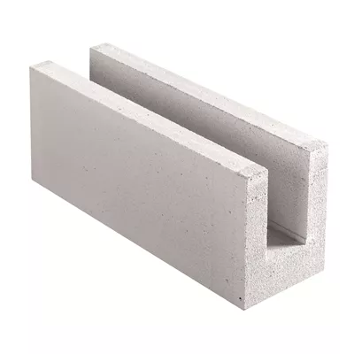 Bloc béton cellulaire chaînage U Compact TU ép. 200mm 62.5 x 25cm NF