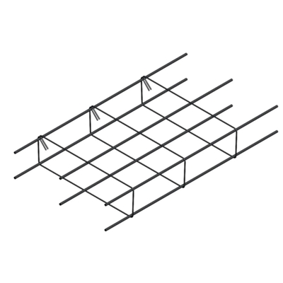 Armature acier de fondation semelle renforcée Sismique 35 x 15cm (6HA10-HA5) E= 20cm 6.00ml