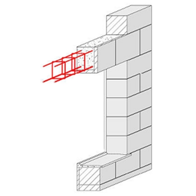 Armature acier linteau LT 8 x 12cm (2HA6 + 2HA10) E= 12cm 6.00ml