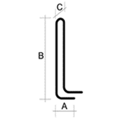 Armature acier double d'attente p/ chaînage vertical ATD 10 x 80cm 0.80ml