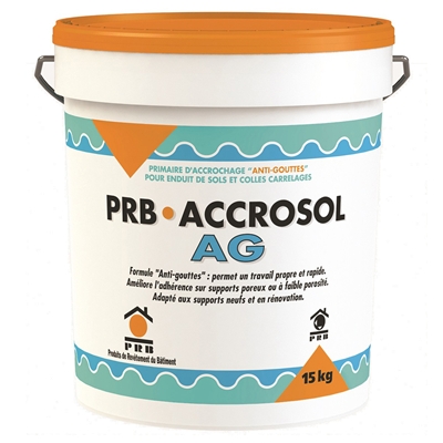 Primaire d'accrochage p/ sol poreux PRB Accrosol Anti-Goutte seau 15kg