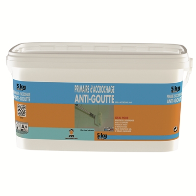 Primaire d'accrochage p/ sol poreux PRB Accrosol Anti-Goutte seau 5kg