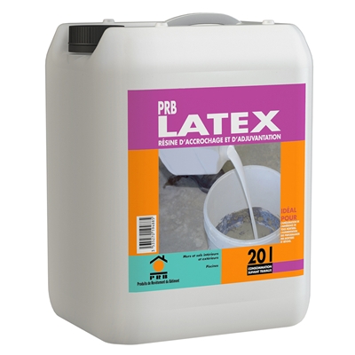 Résine d'accrochage & d'adjuvantation p/ béton PRB Latex jerrican 20L