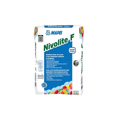 Ragréage allégé fin mural int. ext. Nivolite F sac 15kg Gris Clair