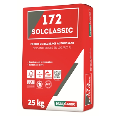 Ragréage autolissant P3 int. ép. 3 à 10mm 172 Solclassic sac 25kg