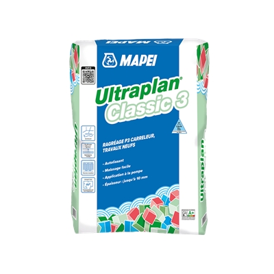 Ragréage sol int. P3 p/ chantier neuf ép. 3 à 10mm Ultraplan Classic3 sac 25kg