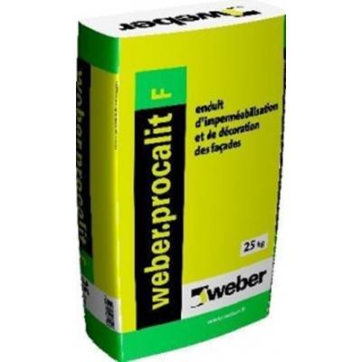Enduit monocouche manuel Weber Procalit F sac 25kg Ton Pierre 016