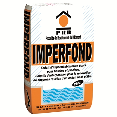 Enduit épais d'imperméabilisation p/ sol & mur int. ext. Imperfond sac 25kg Gris