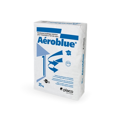 Revêtement d'étanchéité à l'air p/ mur maconné int. Aéroblue sac 25kg